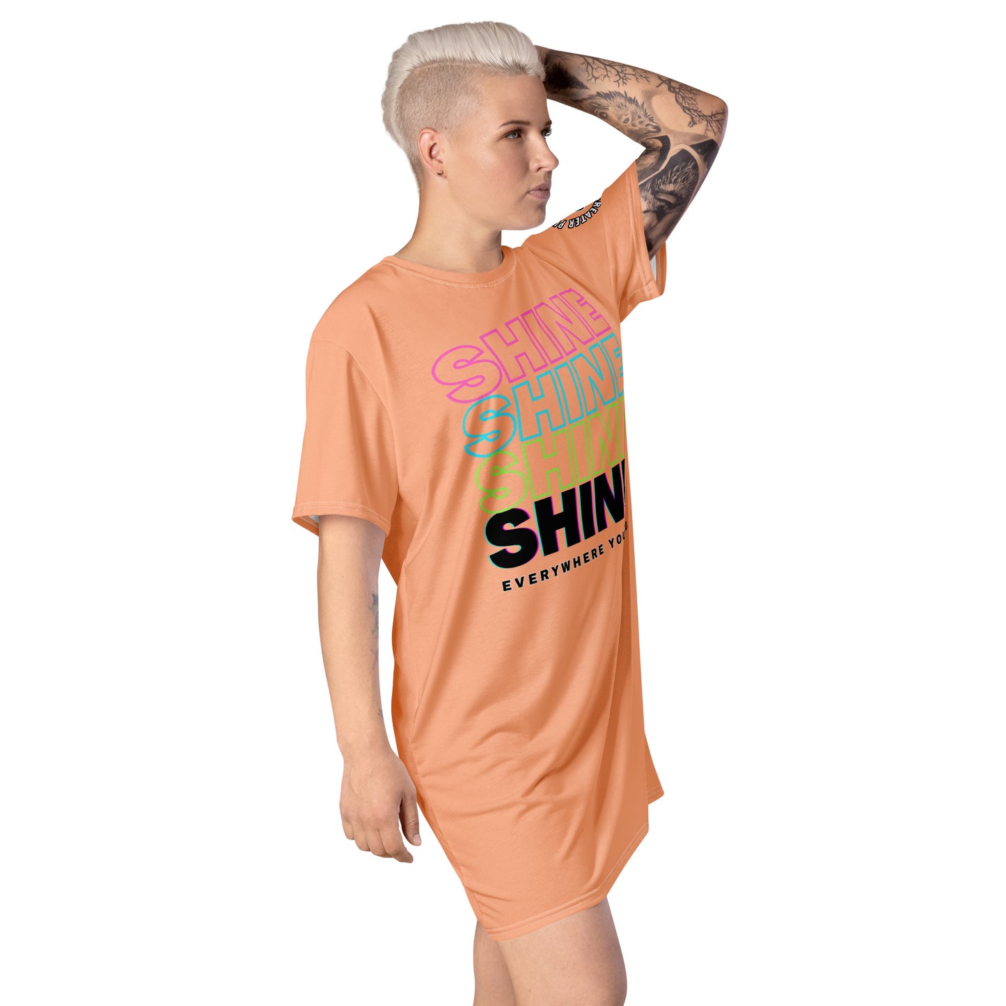 Shine Tshirt Dress (Orange)