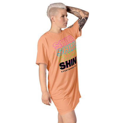 Shine Tshirt Dress (Orange)